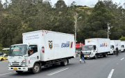 Seis camiones salieron desde Ecuador con ayuda para Colombia tras el terremoto de 7,4.