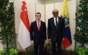 Noboa se reunió con líderes de Singapur el 24 de agosto para atraer inversión y abrir mercados.