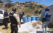 Los operativos que las autoridades realizan en el sector de la minería en Ecuador.

UNA PLANTA CLANDESTINA DE PROCESAMIENTO ARTESANAL DE MATERIAL AURÍFERO FUE DESCUBIERTA EN EL SECTOR BELLAVISTA DE CALDERÓN