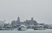 El USS San Antonio se acoderó en el puerto de Manta desde la mañana del lunes 24 de agosto