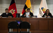 Tribunal de la Corte Nacional durante la audiencia del caso Sinohydro.