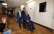 Lenín Moreno y Rocío González ingresan a la audiencia del caso Sinohydro