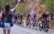 Un grupo de escapados durante la séptima etapa de La Vuelta a España