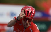 El ciclista esloveno del UAE Emirates Tadej Pogacar tras una de las etapas en las que iba a paso de campeón.