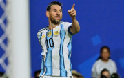 Lionel Messi con la Selección de Argentina.