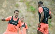 Jugadores de Barcelona durante un entrenamiento.