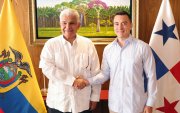 El presidente Daniel Noboa recibió a su homólogo de Panamá, José Raúl Mulino.