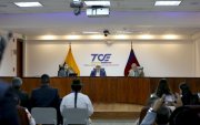 La audiencia pública fue presencial en las instalaciones del TCE de Quito.