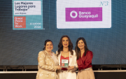 Banco Guayaquil se ubicó en el tercer lugar del ranking de Great Place to Work para mujeres en Ecuador.