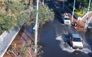 Acumulación de agua en Urdesa.