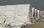 Tiendas para refugiados en Ceuta.