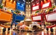 Un carrito con víveres básicos ilustra la competencia entre distintos formatos de tiendas de descuento y proximidad, donde el ahorro depende no solo del precio visible, sino también del tamaño y rendimiento de los productos.