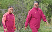 Marcelo Gallardo (izq.) y Matías Biscay (der.) durante su etapa juntos en River Plate.
