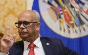 El secretario general de la Organización de los Estados Americanos (OEA), Albert Ramdin, este jueves en Washington (EE.UU.).