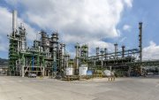 Vista panorámica de la Refinería Esmeraldas, principal complejo de refinación del país, que alcanzó el 86% de capacidad operativa tras concluir trabajos de mantenimiento.