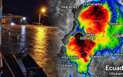 Las intensas lluvias provocaron el aumento del caudal del río Onzole