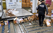 El can detector BECKY alertó sobre una encomienda que contenía cocaína oculta en fundas de chocolate con destino a Países Bajos.