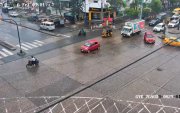 Calzadas mojadas en Guayaquil este 2 de octubre.