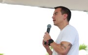 El presidente Daniel Noboa fue el encargado de anunciar el programa Jóvenes en Acción.