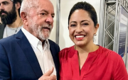 Paola Pabón compartió una fotografía junto al presidente de Brasil, Luiz Inácio Lula de Silva.