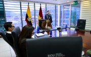 El presidente Daniel Noboa cumple agenda reservada en Cuenca.