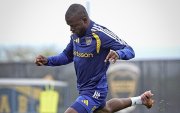 Enner Valencia en entrenamiento de Boca Juniors.