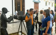 Nelson Tubay, quien fue editor de Diario EXPRESO y dedicó años a contar las historias de Guayaquil, también estuvo presente en la despedida de la edición impresa.