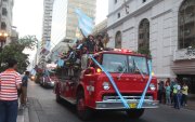 LOS BOMBEROS RINDIERON HOMENAJE A GUAYAQUIL POR LOS 481 AÑOS DE FUNDACIÓN.
31072016 - Desfile motorizado del Cuerpo de Bomberos / Guayaquil - Ecuador / Alex Lima / EXPRESO.