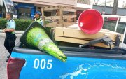 Operativo municipal de control del espacio público en el centro de Guayaquil.