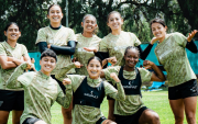 Jugadoras de Guerreras Albas en un entrenamiento.