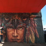 Cultura y color transforman este intercambiador de la av. Galo Plaza Lasso.