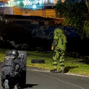 Especialistas del GIR realizaron una detonación controlada de la granada hallada en el sector de La Ofelia.