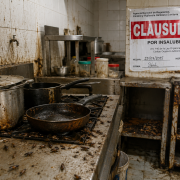 Referencial. Arcsa clausuró un local de fritada en Pomasqui tras detectar cucarachas, congeladores contaminados y graves deficiencias sanitarias que ponían en riesgo la salud pública.