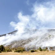 En el sector de Rayocucho, en Calacalí, el fuego fue controlado. No se registran líneas de propagación activas.