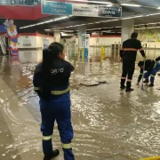 La estación El Labrador del Metro de Quito se inundó. Allí también funciona el Trole y Ecovía.