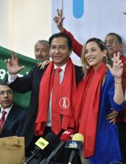 Segundo intento. González participó en las elecciones anticipadas de 2023 junto a Fernando Villavicencio (+).