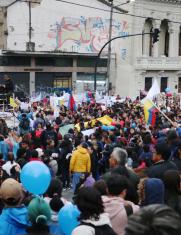 PROTESTA EN CONTRA DEL COOTAD EN QUITO