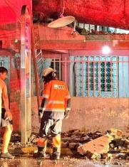 Colapso de vivienda por lluvias en Guayaquil