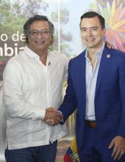 Gustavo Petro y Daniel Noboa