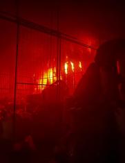 Incendio en recicladora de la vía Durán-Tambo