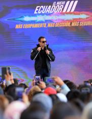 El presidente Daniel Noboa cumplió agenda en el sur de la capital.