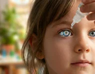 Referencial. Un niño aplica gotas oculares en el marco de estudios sobre nuevos tratamientos contra el cáncer infantil.