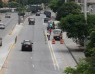 Dos tramos de ciclovía se construyen en ambos lados de la avenida Narcisa de Jesús.