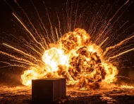 Imagen referencial. Explosión del cohete New Glenn.