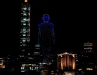 Demostración de los drones en el cielo de Taiwán