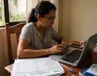 Referencial.Afiliado revisa en línea su historial laboral del IESS para verificar aportaciones y detectar meses faltantes.
