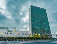 Fotografía cedida por Nils Huenerfuerst que muestra el edificio de las Naciones Unidas en Nueva York (EE.UU.). EFE/ Nils Huenerfuerst