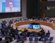 El director ejecutivo de Anthropic, Dario Amodei, interviene virtualmente durante una reunión del Consejo de Seguridad sobre IA en el marco de la Asamblea General de las Naciones Unidas, en Nueva York (EE. UU.)