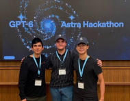 El equipo de Astra HQ durante el GPT-6 Astra Hackathon NYC, donde obtuvo 50.000 dólares en créditos de OpenAI para impulsar el desarrollo de su proyecto