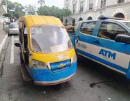 La ATM retuvo una tricimoto que circulaba por una zona no autorizada del centro de Guayaquil.